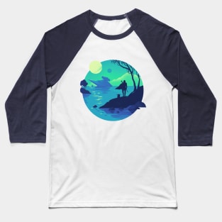 Galaxy Friendship in Green Baseball T-Shirt